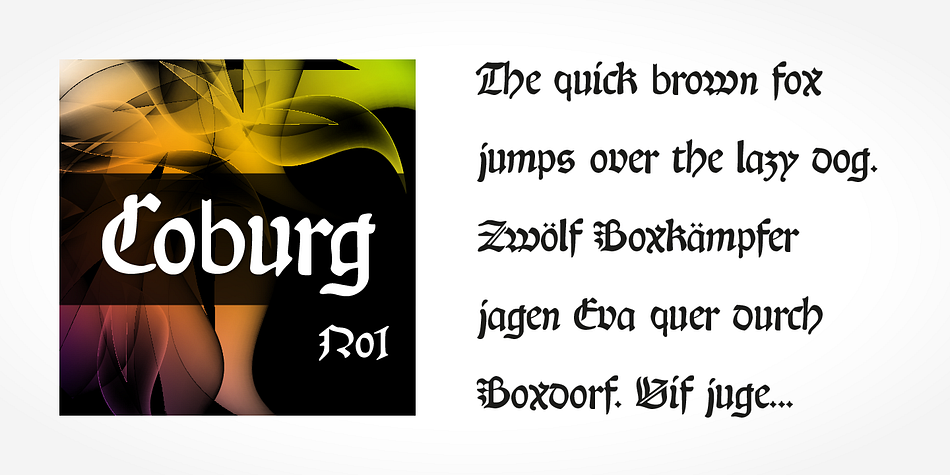 If you want to communicate a feeling of old-world quality or nostalgia, blackletter fonts are the preferred choice - use them on signs, in brochures or on invitation cards.