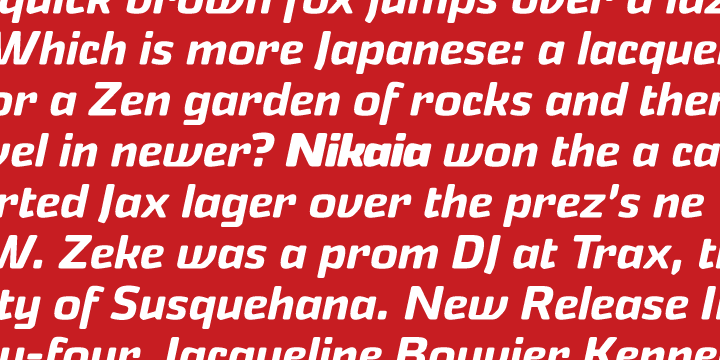 Highlighting the Nikaia font family.