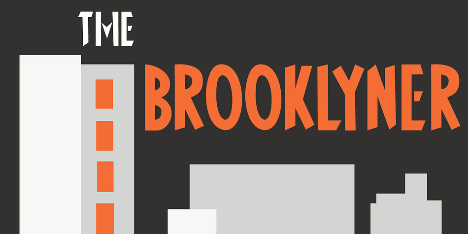 Brooklyner font is based on the typeface used for The Brooklynite, a magazine which saw its heyday in the 1920