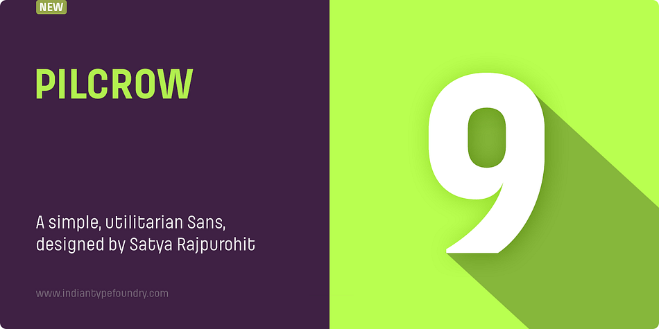 Pilcrow is a Latin-script sans serif family.