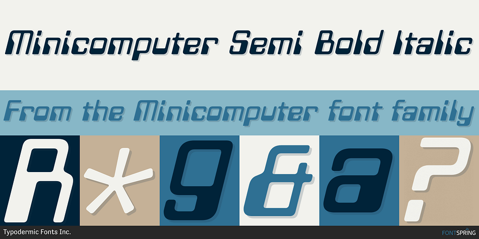 Minicomputer Semi Bold Italic Font