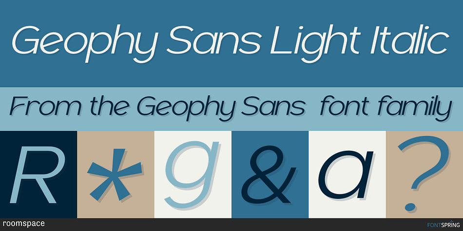 Geophy Sans Light Italic Font
