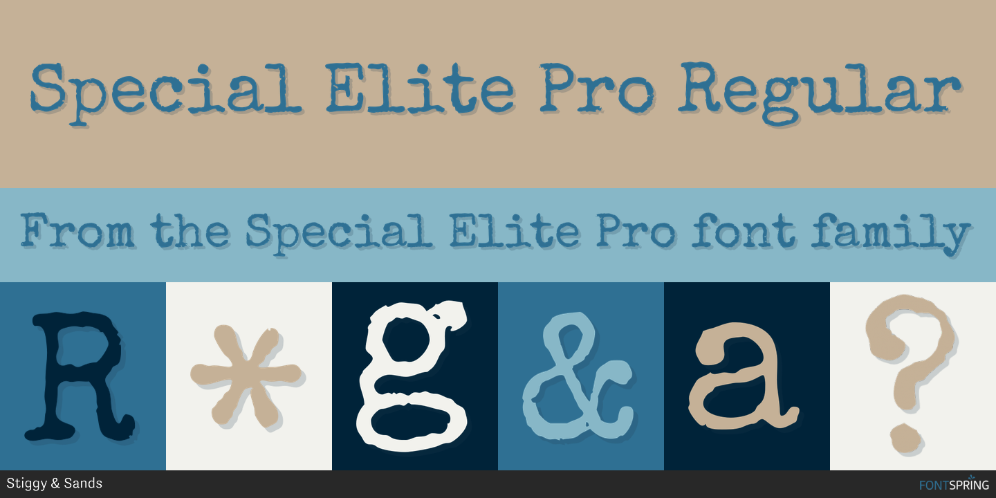 Fonts similar to Special Elite Pro