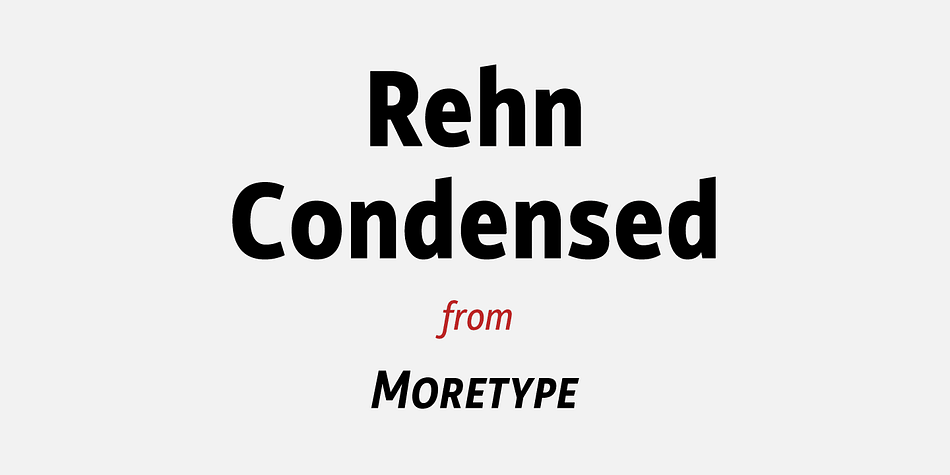 With all the features of its wider relative, Rehn Condensed has been specifically designed for those situations where space is a premium.