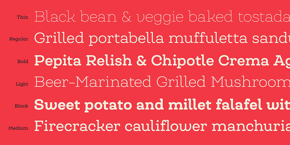 Queulat Soft font family sample image.
