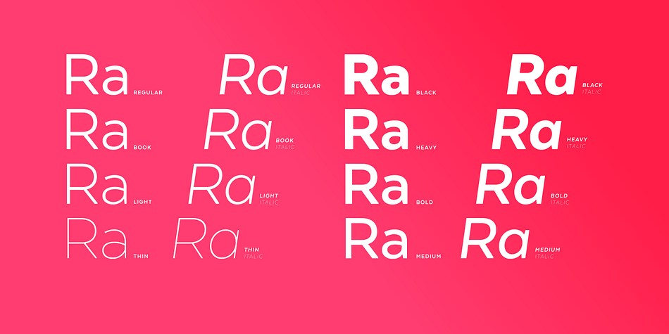 Texta font family example.