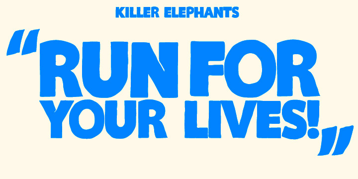 Highlighting the KILLER ELEPHANT font family.