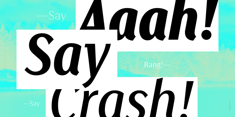 Saya SemiSans FY font family sample image.