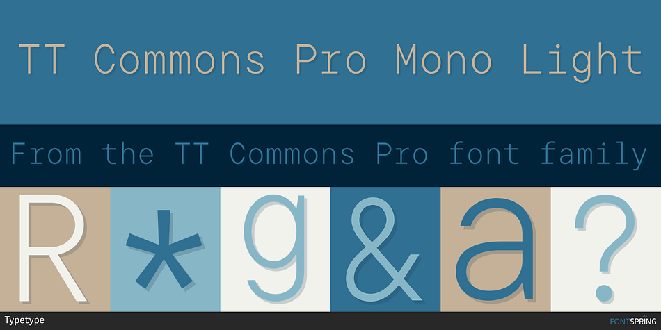 TT Commons Pro Mono Light Font