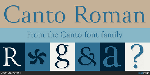 Fonts similar to Canto