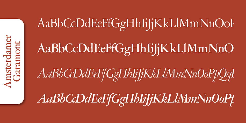 Highlighting the Amsterdamer Garamont Pro font family.