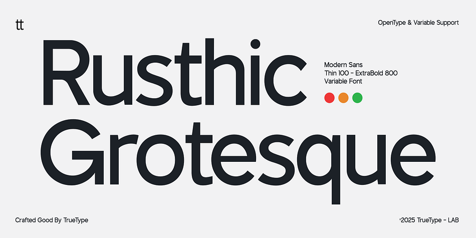 TT Rusthic Grotesque Sans Font