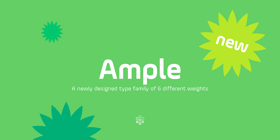 Ample is a display type family, optical mono linear and a bit squarish in nature.