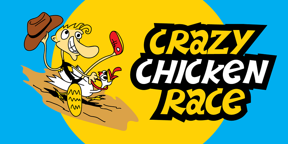 Highlighting the Crazy Cartoon font family.