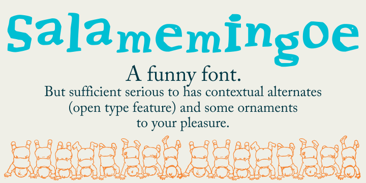 Displaying the beauty and characteristics of the Salamemingoe font family.