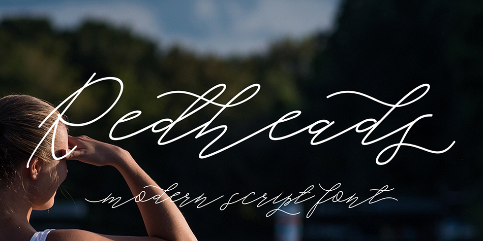 Redheads Script is a modern hand lettered font, organic and fun with a dancing baseline.