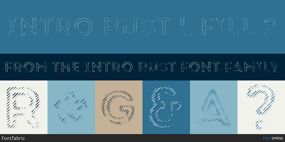 Intro Rust Line Font