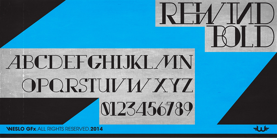 Displaying the beauty and characteristics of the Rewind font family.
