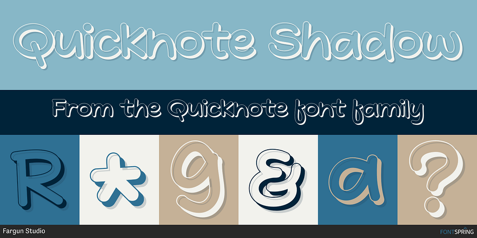 Quicknote Shadow Font