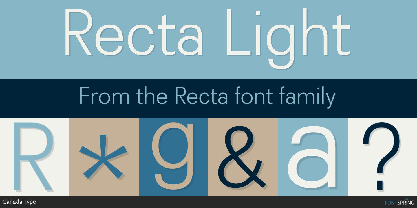 Fonts similar to Recta