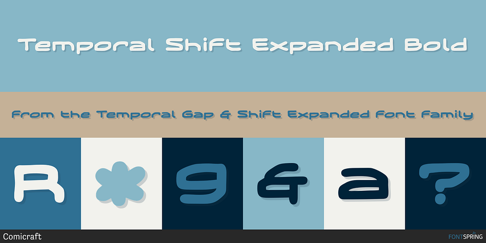 Temporal Shift Expanded Bold Font