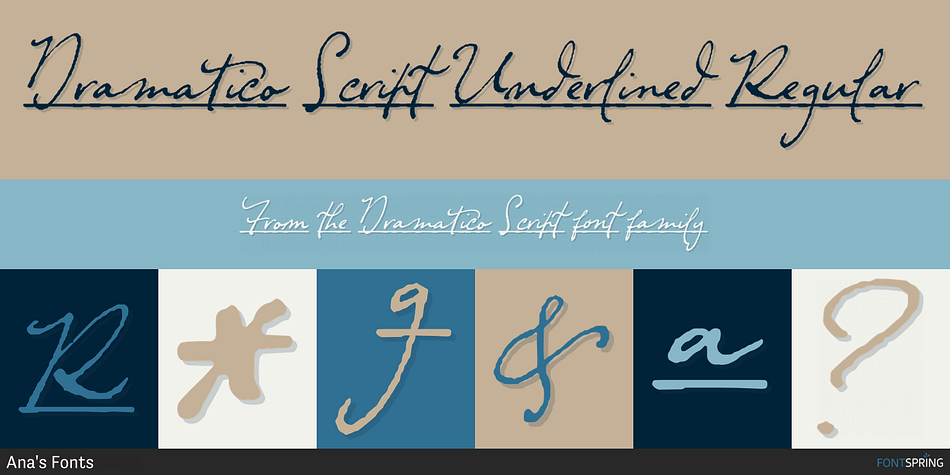 Dramatico Script Underlined Regular Font