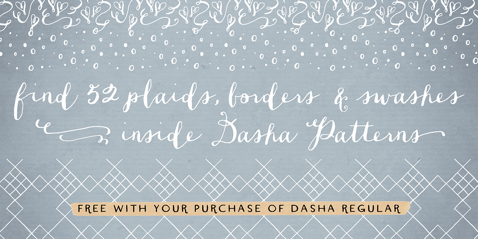 Dasha is a dingbat, script and modern calligraphy font family.