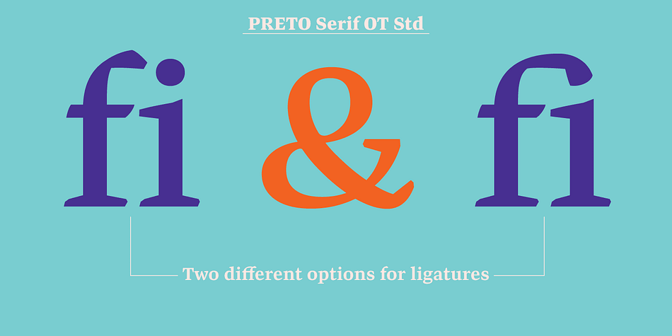 Emphasizing the popular Preto Serif OT Std font family.