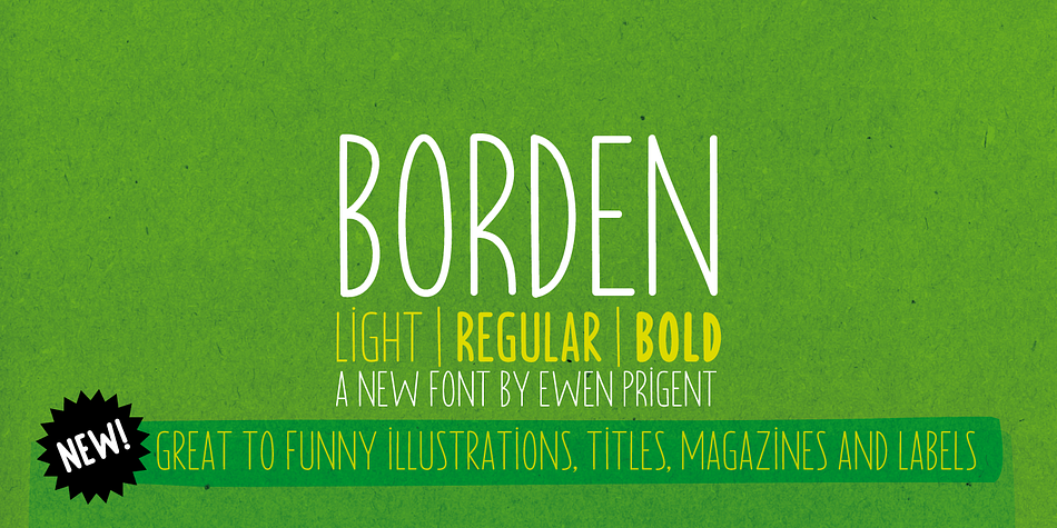 Borden is a rounded hand-printed caps font ideal for your graphic project.