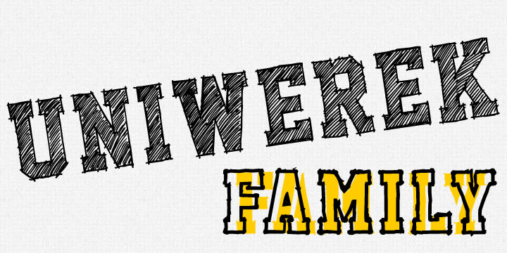 Uniwerek is a hand drawn font, inspired by college and university sportswear.