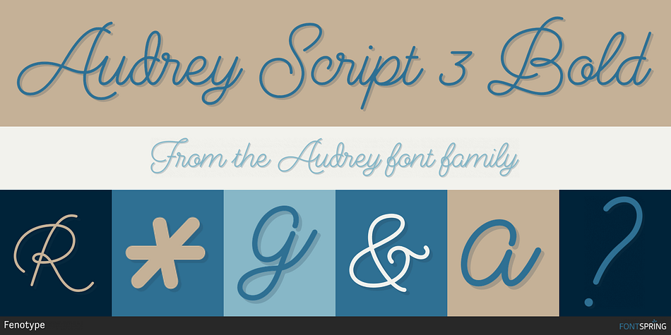 Audrey Script 3 Bold Font