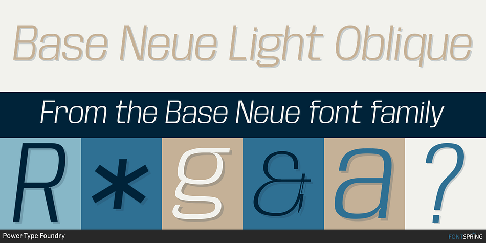 Base Neue Light Oblique Font