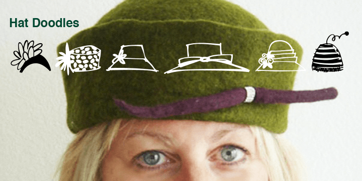 Hat Doodles… from silly to sophisticated, a collection of 30 women’s hats.
