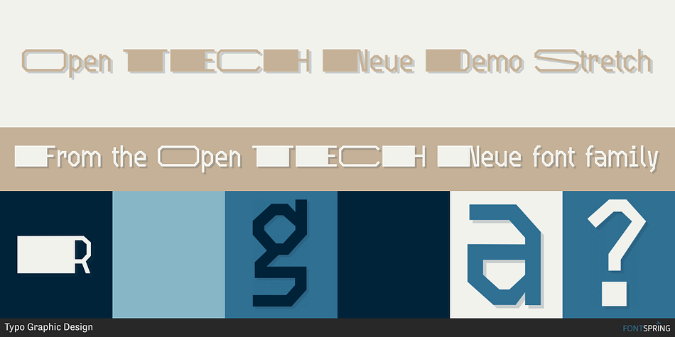 Open TECH Neue Demo Stretch Font