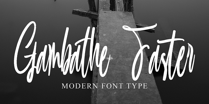 Gambathe Faster font family by Ayska