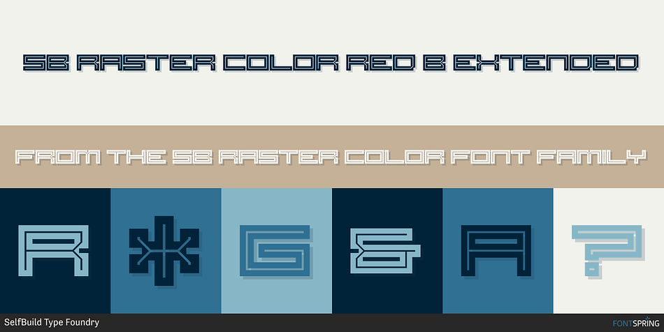 SB Raster Color Red B Extended Font