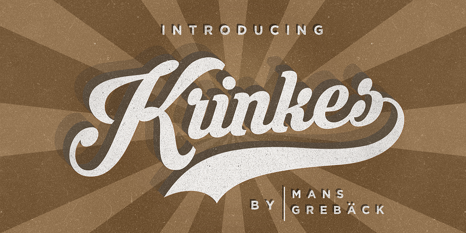 Displaying the beauty and characteristics of the Krinkes font family.