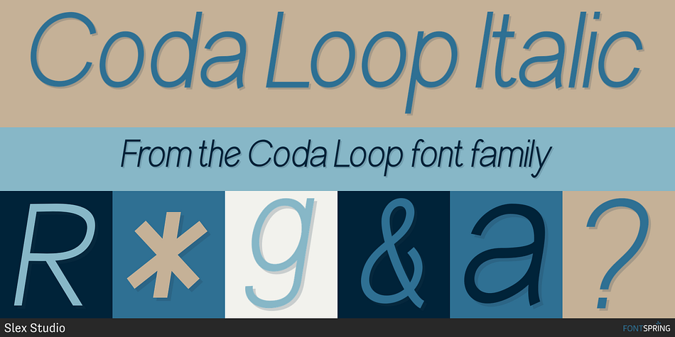 Coda Loop Italic Font