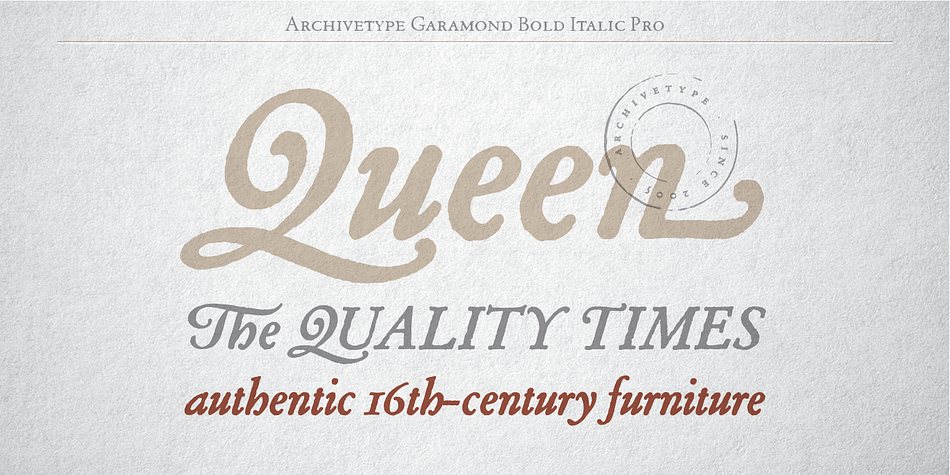 This typeface has four styles  and was published by ArchiveType.