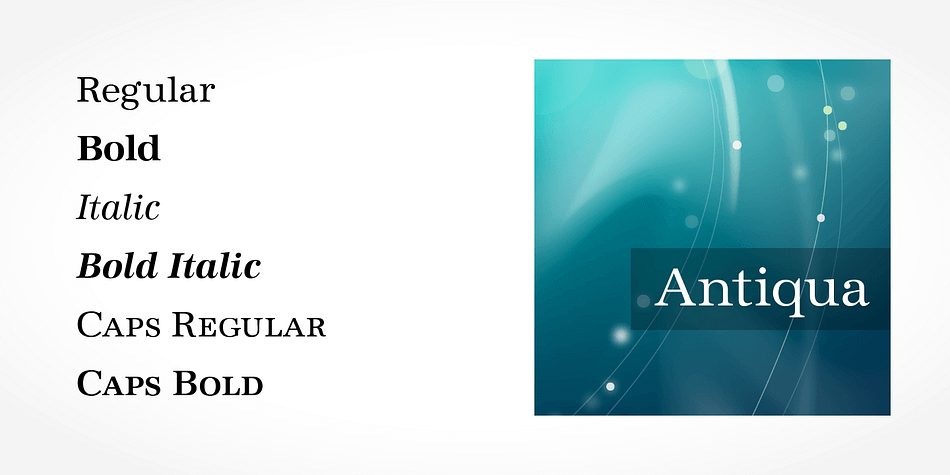 Displaying the beauty and characteristics of the Antiqua Pro font family.