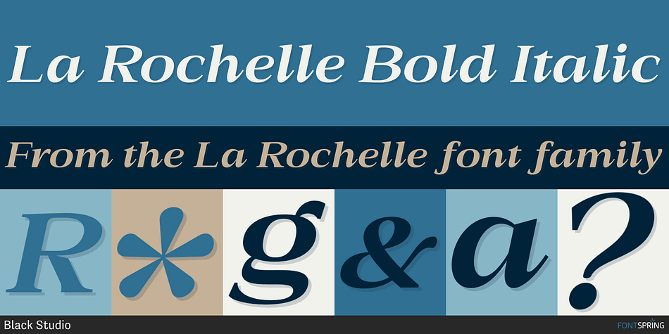La Rochelle Bold Italic Font