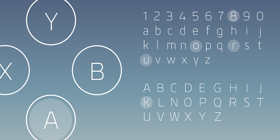 Details include eight weights, over 450 characters, manually edited kerning and Opentype features.