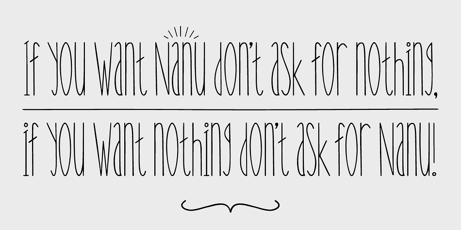 Highlighting the Nanu font family.