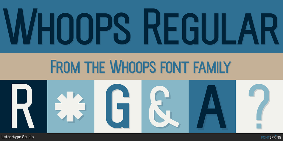 Whoops Regular Font