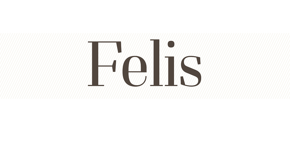 Highlighting the Felis font family.