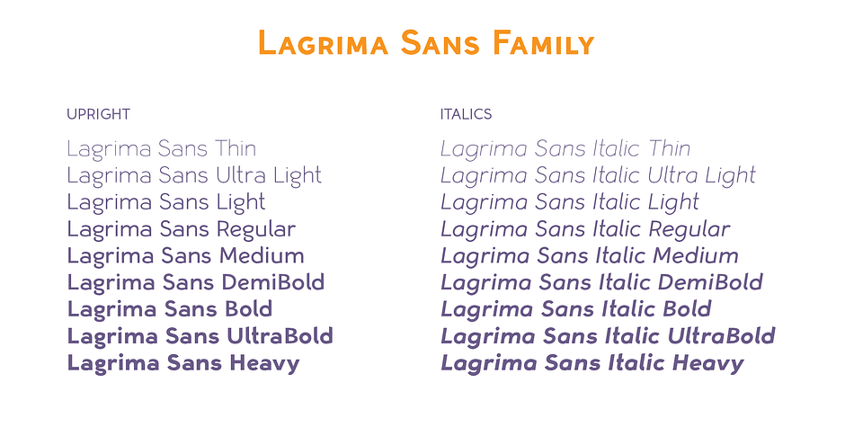 Lagrima Sans Typeface Family