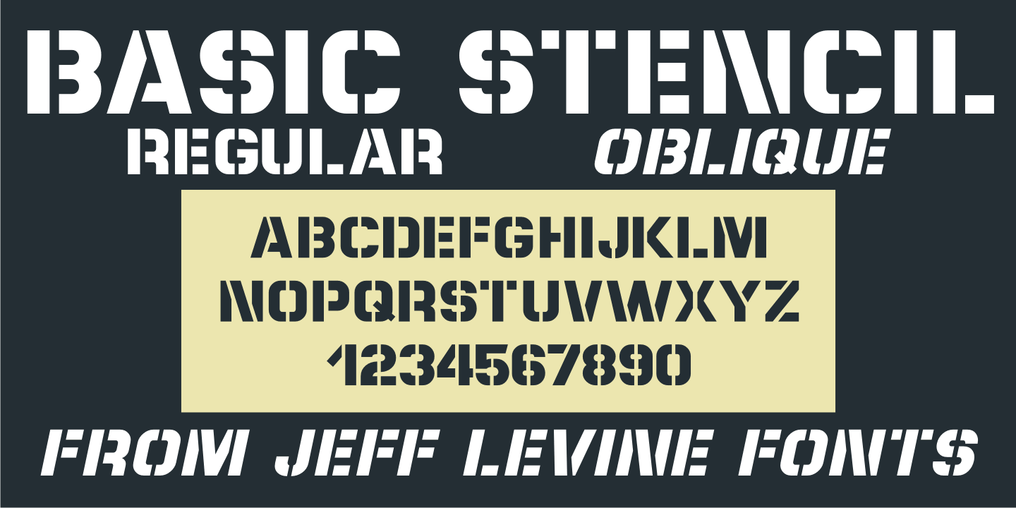 Stencil Maker JNL Font