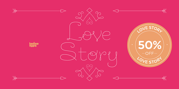 Love Story font family by Latinotype
