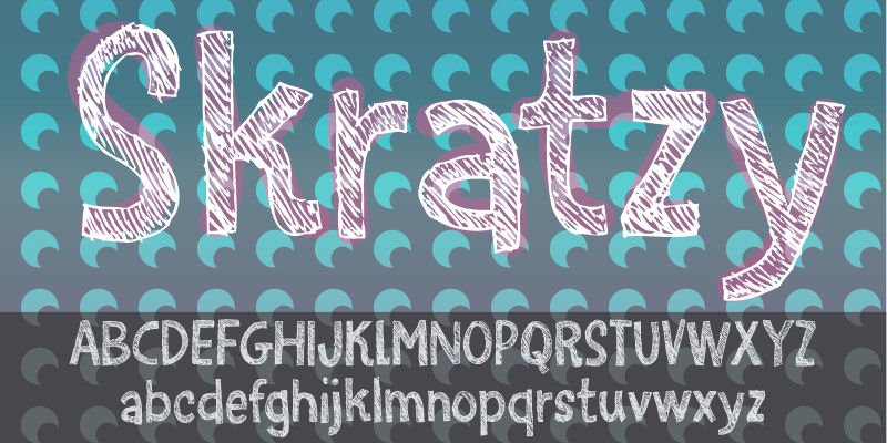 Displaying the beauty and characteristics of the Skratzy font family.