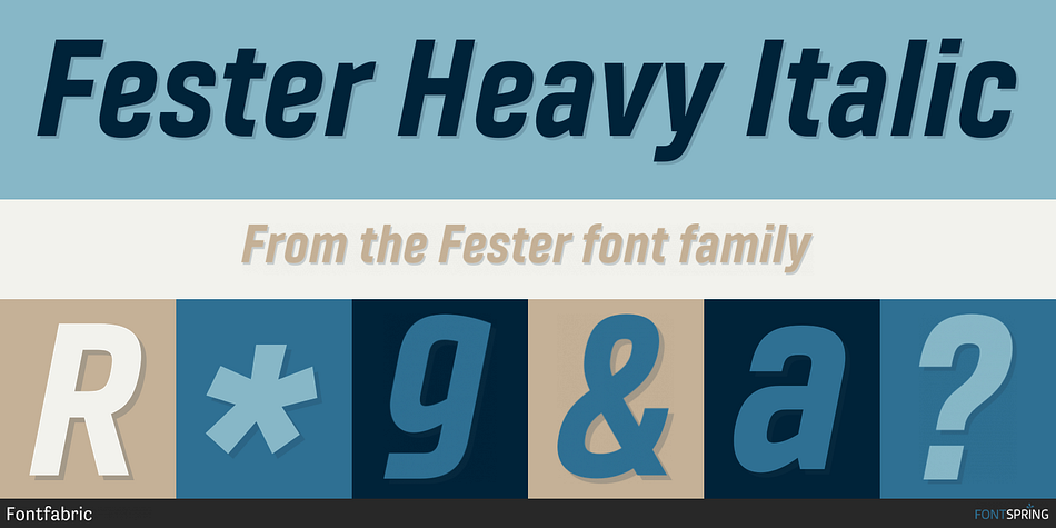 Fester Heavy Italic Font